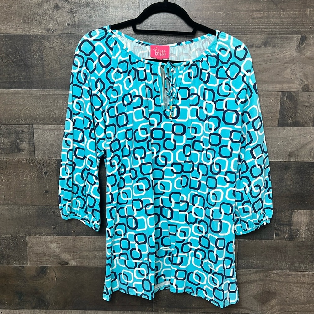 Blue Britt Blouse